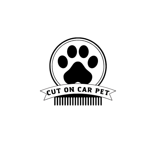 Dog Grooming Logo with Comb and Scissors